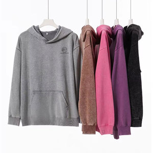 100% Cotton Solid Winter <b>Men</b> Acid Wash <b>Pullover</b> Hoodies Plus Size Breathable Comfortable <b>Men</b> Acid Wash Hoodies - Product Image 2