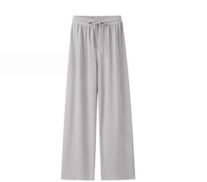 Pantalones Largos de Lino y Algodón Transpirables de Nuevo Estilo para Mujer Europea y Americana, Cintura Elástica, Estilo Informal Holgado de Pierna Recta para Verano - Product Image 2