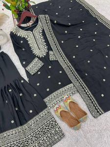 ชุดสูทผ้าชิรอนบริสุทธิ์แฟชั่นทันสมัยดีไซน์ใหม่พร้อมชุดปักลายลำดับหนา - Product Image 3