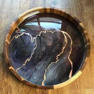 Bandeja de servicio de resina de diseño hecho a mano estándar de una sola pieza con forma y tamaño personalizados a un precio muy barato - Product Image 6