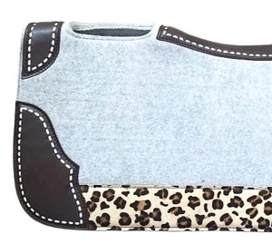 High Quality Western Grey Wool <b>Felt</b> Saddle <b>Pad</b> Custom Contoured Zebra Original H Fabric Lining for Jumping Top Price - Product Image 1
