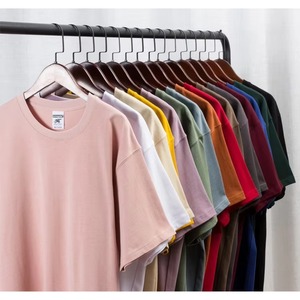 Streetwear de luxe 100% coton T-shirt uni 280 Gsm poids lourd tricoté tissu imprimé motif T-shirt pour hommes livraison DDP - Product Image 6