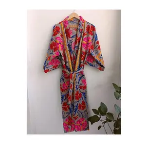 New Arrival Women's Clothing Pink Embroidery Kimono Robe Available at Wholesale Supply Bridal Kimono
