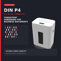 Déchiqueteuse de papier à découpe croisée P4 50 dB avec logo personnalisé et bac extractible de 35 L