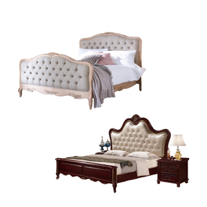 Camas caseras de lujo Habitación de hotel Moderna de madera Queen King Size Frame Sets Dormitorio Muebles de Indonesia para dormitorio de hotel - Product Image 2