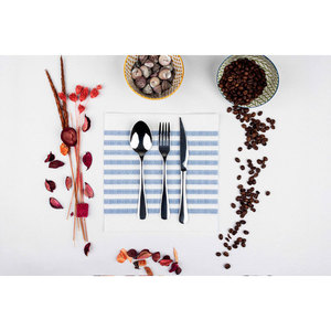 Serviettes en papier blanches 48x48cm, imprimé bleu marine, Bambutex Naturel, 300 pièces, B2B - Product Image 2