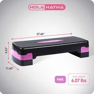 Stepper Portatile HolaHatha con Altezza Regolabile, Piattaforma per Esercizi Aerobici, Attrezzatura Fitness in Materiale ABS - Product Image 2
