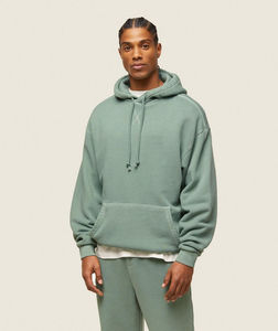 Sweats à capuche et survêtements pour hommes personnalisés avec logo personnalisé, pull-over 100% coton, design de poche, coupe régulière, vente en gros OEM - Product Image 3