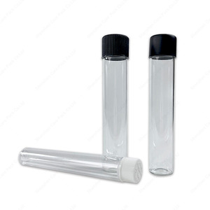 Tubes en <span class=keywords><strong>verre</strong></span> borosilicate réutilisables personnalisables avec couvercle CR à l'épreuve des enfants pour flacons en <span class=keywords><strong>verre</strong></span> <span class=keywords><strong>Pyrex</strong></span> avec bouchon et joint à brosse - Product Image 1