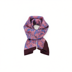 Châle jacquard double face à motif rose et bleu, compatible avec les vestes de costume pour hommes - Product Image 2