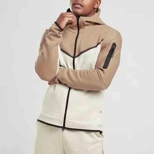 Traje de jogging de poliéster 100% a rayas para correr, chándales baratos con cremallera, chándal liso al por mayor sin mínimo - Product Image 3