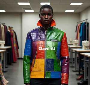 Fabricant de vestes en cuir de crocodile véritable sur mesure |   Fournisseur de vestes en peau exotique OEM/ODM - Product Image 4