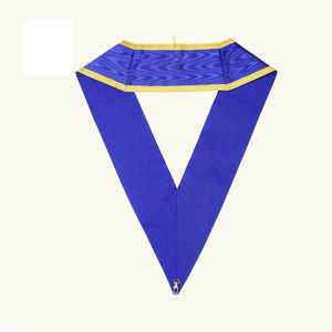 Collier maçonnique de maître maçon, grade provincial, officiers, dentelle rectangulaire, entièrement personnalisé, broderie, service OEM ODM - Product Image 6
