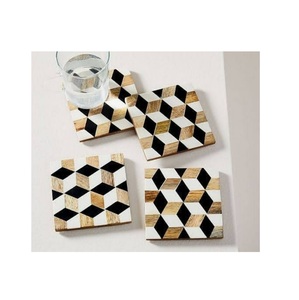 Accessoires de cuisine les plus vendus Dessous de verre en bois en résine personnalisable de haute qualité Nouveaux tapis de cuisine les plus vendus - Product Image 1