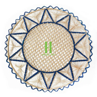 Plaques de chargeur en rotin naturel de haute qualité personnaliser les tailles variété de couleurs napperon en rotin fait main pour décor de table HNH