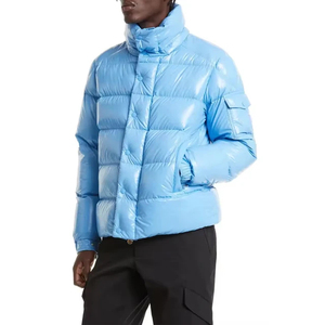 Factory Direct Men's Canvas <b>Quilted</b> Puffer Jacket Warm Hooded Zip-Up Winter Coat Quick Dry Breathable <b>Wool</b> Lining Casual Fashion - Product Image 6