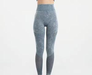 Medias deportivas Pantalones de yoga Crossover Cintura Scrunch Butt Seamless Gym Fitness Workout Leggings Under Your Label - Product Image 6