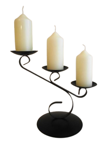 Bougeoirs en acier inoxydable Bougeoirs debout au sol en métal noir bon marché - Product Image 2