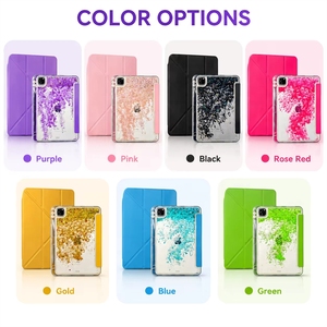 Funda Honatop Bling Glitter Origami para Pro 11 <span class=keywords><strong>13</strong></span> M4 Air M2 2024 Air 7 Air 8 2026, cubierta estética con soporte para lápiz, efecto arena movediza - Product Image 6