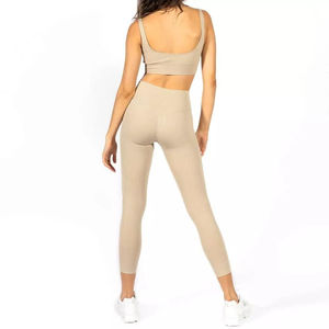 Conjunto de Yoga a Cuadros para Mujer, Fabricación Profesional, Ropa Deportiva Transpirable y Elástica, Leggings con Logotipo en la Cintura, Elásticos, Nuevo - Product Image 6