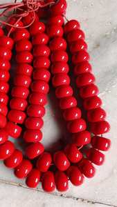 custom made round shaped <b>red</b> coloured glass <b>beads</b> for jewelry designers and <b>bead</b> stores for resale - Product Image 3