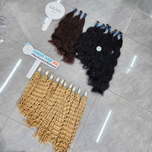 ผมต่อเวียดนามแท้ 100% แบบไม่ใช่เรมี่  แบบลอน/หยิก  แบบเส้นใหญ่  ถักด้วยเครื่อง  แบบดับเบิ้ลเวฟท์  แบบซุปเปอร์ดับเบิ้ลดรอนเอนด์  น้ำหนัก 100 กรัม  แบบดัดได้ทุกแบบ - Product Image 4
