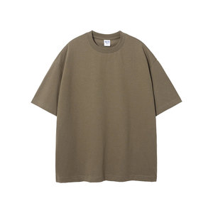 Camiseta de Algodón Lavado para Hombre, Camisetas Vintage de Color Sólido, Camiseta Informal Harajuku Retro de Manga Corta, Camiseta Básica Holgada con Cuello Redondo - Product Image 1