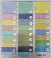 Vente en gros de tissu vichy à carreaux GOTS, lin français de grande largeur, style uni, tissé pour vêtements, coussins pour garçons et filles