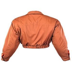 Veste en jean pour femme, coupe courte, deux poches sur le devant, fermeture à pression, rembourrage matelassé, veste bomber pour femme, haute qualité - Product Image 6