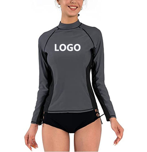 OEM UPF 50 + Mujeres Rash Guard Quick Dry Surf Swim Shirts Rashguard Manga larga Uv Protección solar Camisas de compresión - Product Image 5
