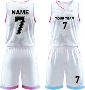 Nouveaux vêtements de basket-ball blancs pour l'uniforme respirant d'été avec logo de maillots pour adultes personnalisés et nom service OEM - Product Image 5