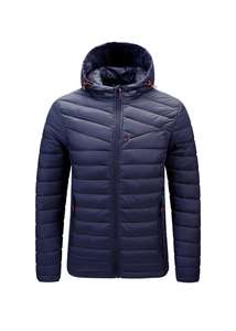 แจ็กเก็ตแบบขนเป็ดสำหรับผู้ชายเสื้อแจ็คเก็ตขนเป็ดแบบเรียบสำหรับฤดูหนาว/ฤดูใบไม้ร่วง - Product Image 3