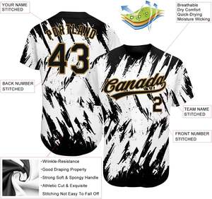 เสื้ออเมริกันฟุตบอลแบบกำหนดเอง เสื้อเบสบอลซอฟต์บอลสำหรับทีม ชุดเบสบอลแขนครึ่งแบบกำหนดเองพร้อมกระดุม - Product Image 3