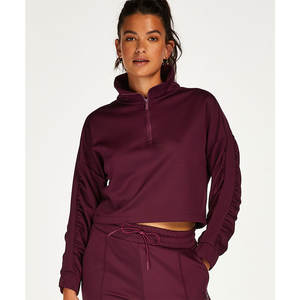 Elevate Your Style with Our <b>Fleece</b> Short Zip Long Sleeves Cropped Turtleneck Hoodie <b>Jackets</b> Perfect for Womens Casual Looks - Product Image 6