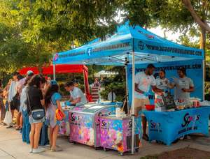 ผ้าคลุมโต๊ะพิมพ์ลายตามสั่ง กันน้ำ สำหรับใช้งานกลางแจ้ง ตลาดนัด หรือบูธแสดงสินค้า - Product Image 3