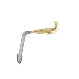 Rétracteur chirurgical pour chirurgie mammaire, 36 mm, dents spatulées, manche en acier inoxydable plaqué or, certifié CE, instrument chirurgical manuel - Product Image 1