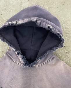 Sweat à capuche délavé à l'acide à la mode Impression de logo personnalisé Pull surdimensionné Streetwear Sweat-shirt Fournisseur en gros unisexe - Product Image 4