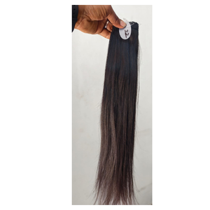 ผมต่อแบบเรมี่จากอินเดียมัดผมมนุษย์ผมตรงสีธรรมชาติ - Product Image 1