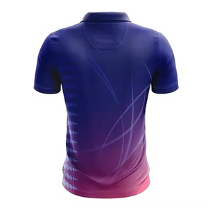 T-shirts polo à manches courtes pour hommes, vêtements de sport personnalisés confortables en polyester 100%, toile à sublimation à motif uni, nouvel arrivage - Product Image 3