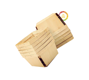 Paniers-cadeaux en bois de style vintage d'un litre en paquet de 10 25 50 pour la cueillette de fruits Arts & Crafts Decor-Prix de gros pour la vente au détail - Product Image 6