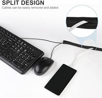 GSKJ Gestión de cables Envoltura de cable en espiral flexible Manga expandible-Protector de administrador de cable de poliéster Corrector Organizador de cables