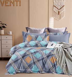 Juego de dormitorio elegante tamaño King Venti, 4 Uds., estampado resistente a la decoloración, 400TC, Sábana plana ajustada de microfibra, 2 fundas de almohada, hospitales - Product Image 5