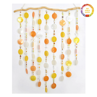 Pièces naturelles polies en coquille de Capiz blanc brut pour la décoration de la maison, rideau inspiré de la plage nautique et artisanat de mariage
