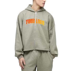 Sudadera con capucha extragrande personalizada al por mayor para hombre, 330 g/m², tejido grueso 100% algodón polar con logo de impresión digital para invierno - Product Image 1