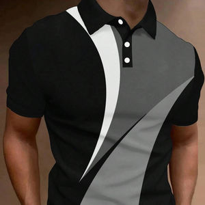 Polo de hombre con personalización llegada mejor tela color bloque desgaste Polo camisa para hombre Piqué tela - Product Image 1