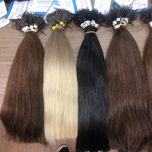Factory Price Colored NanoringHair Keratin Tip Hair <b>Extensions</b> 100% Vietnamese Human Hair Genius Weft - Product Image 6