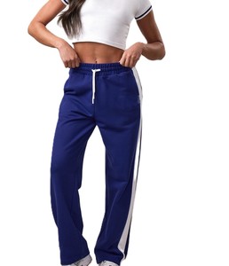 Venta caliente logotipo personalizado al por mayor transpirable Fitness mujeres Joggers con bolsillos nuevo estilo mujeres fuera de usar pantalones acampanados - Product Image 1