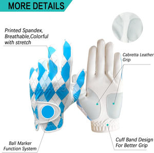 Guantes de golf Guantes deportivos de compresión antideslizantes en tamaño personalizado y guantes de swing de golf de color - Product Image 5