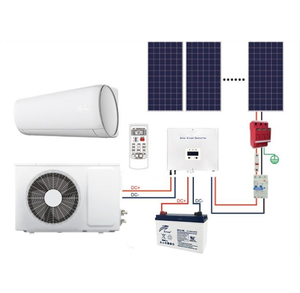Climatiseur solaire 48V DC 12000 BTU, refroidissement/chauffage, hors réseau, alimenté par l'énergie solaire, pour usage domestique et extérieur, vente en gros - Product Image 4
