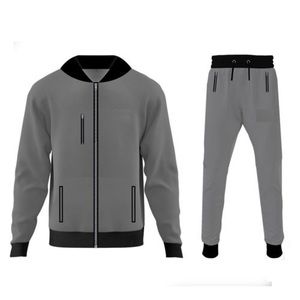 Slim Fit Tracksuitแฟชั่นสบายๆSweatsuitผู้ใหญ่เหงื่อชุดวิ่งออกกําลังกาย 2 ชิ้นชุดไนลอนโพลีเอสเตอร์ชุดกีฬา - Product Image 1